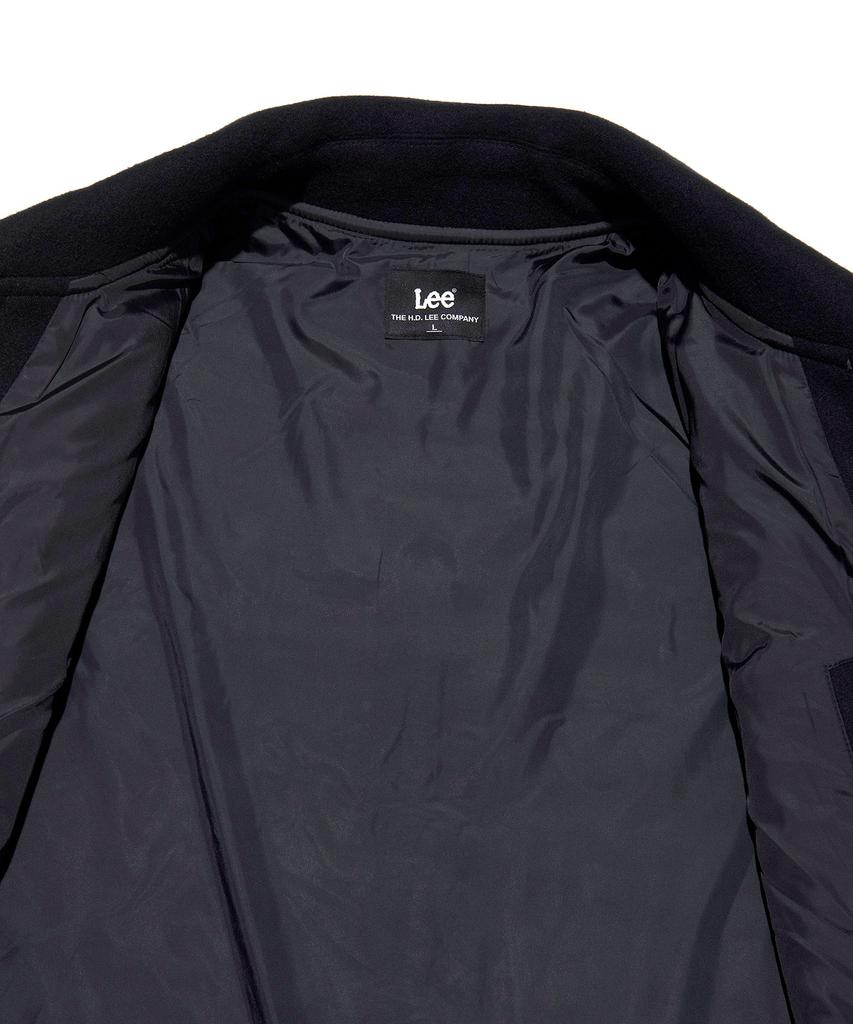 Lee Wool Blend Long Duffle Coat Navy