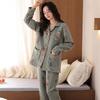 Air Cotton Pajamas Women'S Pure Cotton Autumn And Winter Thickened Warm Interlayer Large Size Can Be Worn Outside Loungewear