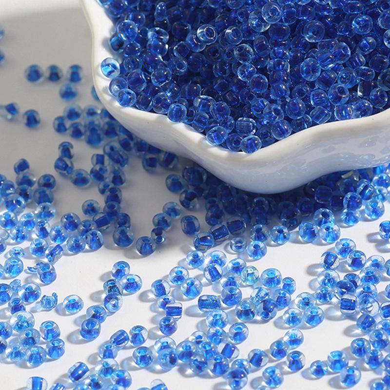 Transparente irisierende DIY Perlenzubehör: Gefärbte Kern Reisglas Rocailles für Kreuzstich