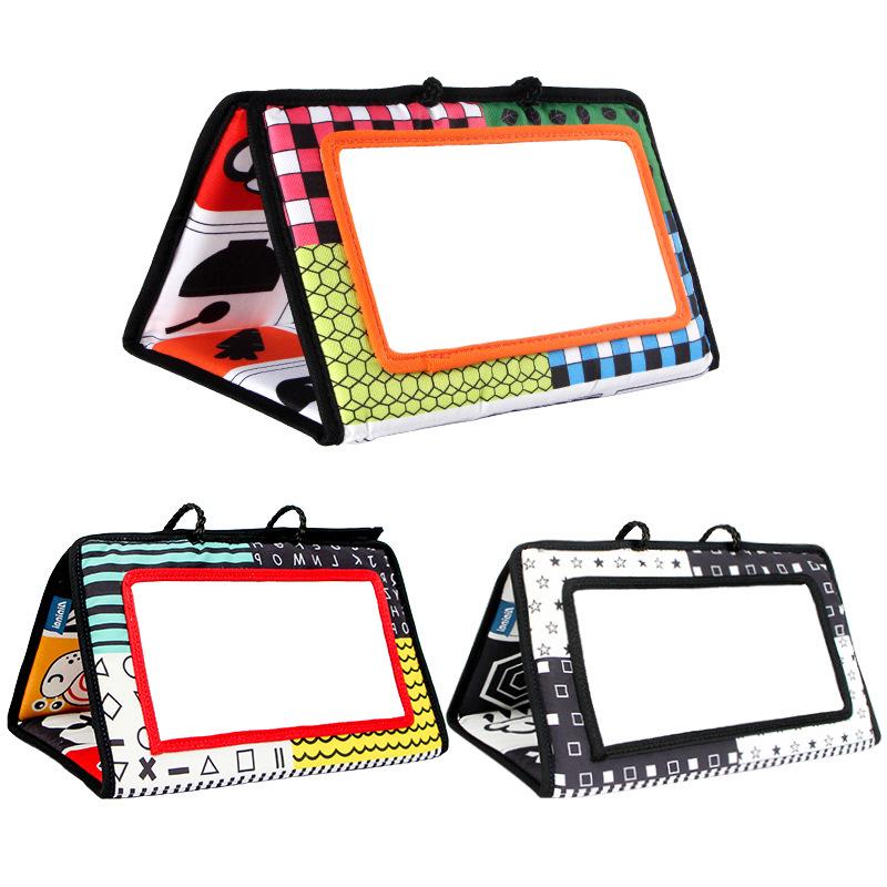 Aipinqi Baby Funhouse Mirror Cloth Book: Car Hanging Toy with Foldable Pendant for Back Seat
