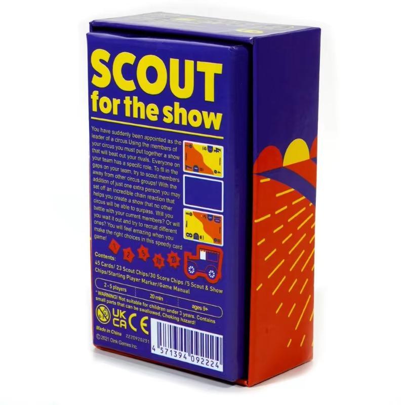 Scout Kartenspiel für 2-5 Spieler Lustige Zirkus-Familienbrettspiele – Das ultimative Spiel für Poker-Enthusiasten!