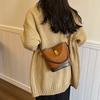 Fashionable Winter 2023 Vintage Casual Bucket Bag Soft Retro Pu Crossbody