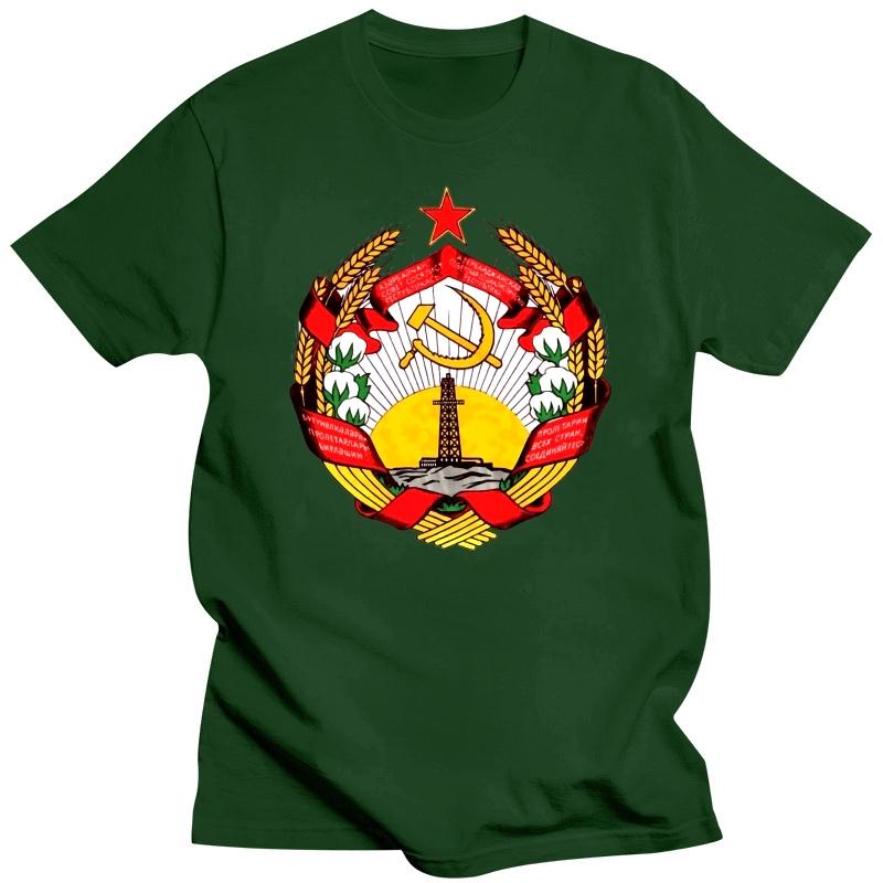 fashion black tshirts for male Cccp Coat Arms Azerbaijan Ssr tshirt Unisex T Shirt Unisex TSHIRT cotton t shirts