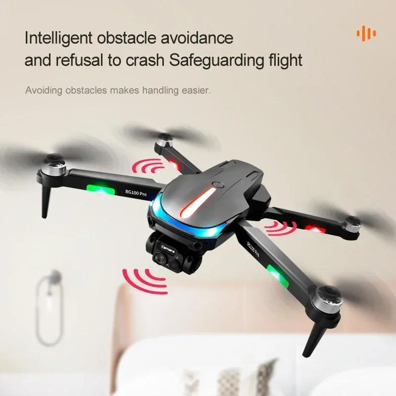 RG100 Pro 3-sided Obstacle Avoidance Brushless Motor Optical Flow Dual Camera HD Aerial Photography Remote Control Toy 4k drone