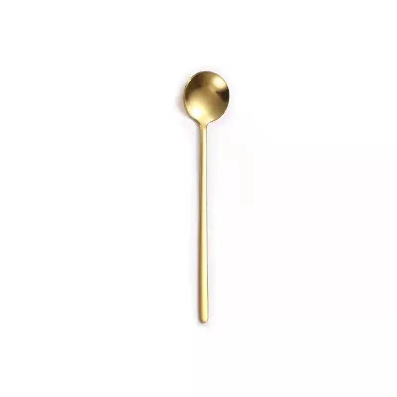 Stainless Steel Head Spoons Creative Home Tableware Teaspoon Coffee Ice Cream Honey Mixing Spoon Kitchen Dinnerware