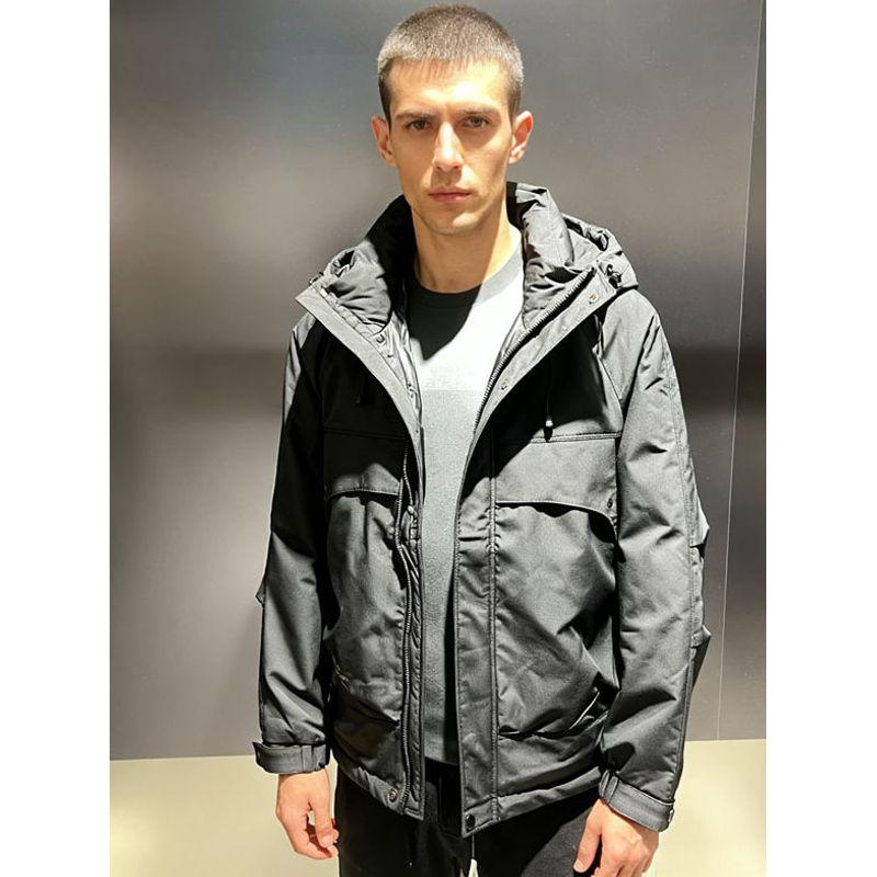 Men's Winter Trendy Brand Loose-Fitting Hooded down Jacket, Windproof Thickened Outdoor Coat, Stylish White Duck down Outerwear