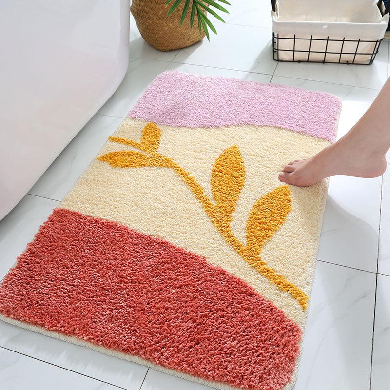 Temu Anti-Slip Bathroom Floor Mat: Water-Absorbing Toilet Door Mat & Washroom Carpet
