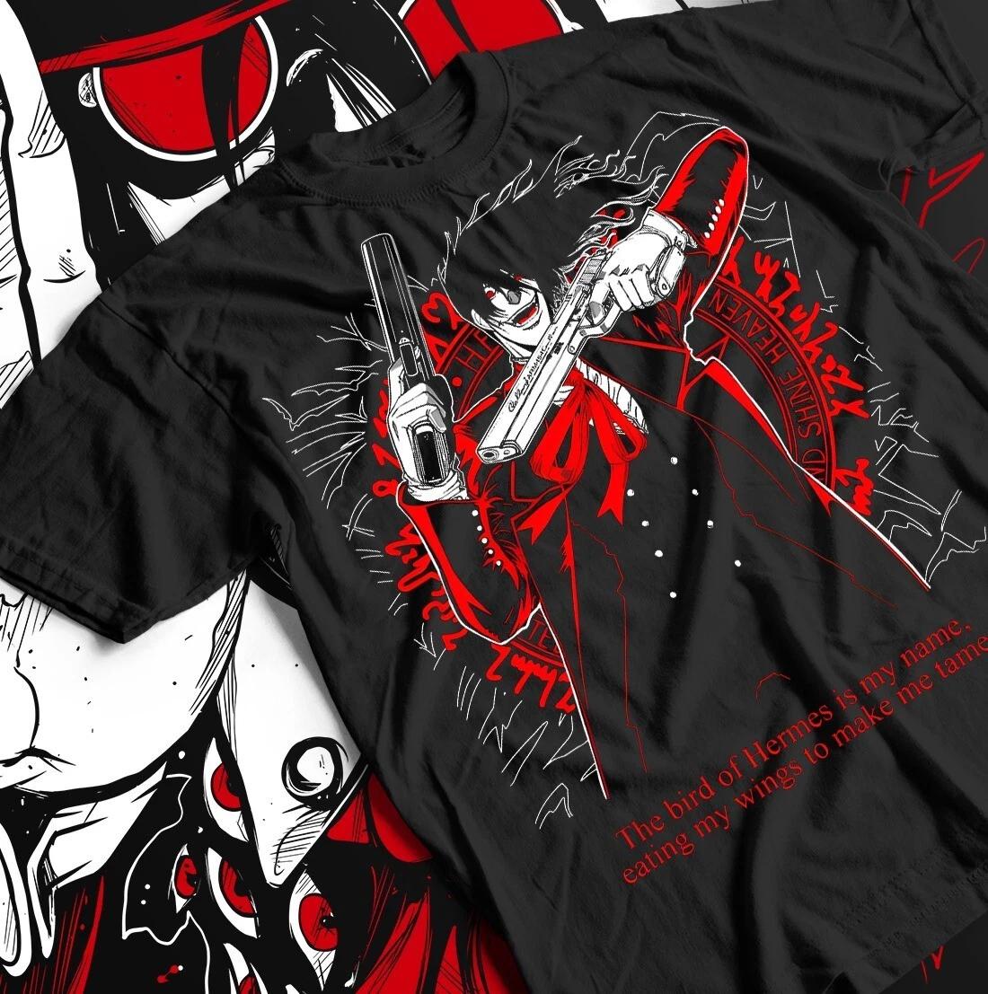 Новая унисекс футболка Ultimate Vampire, футболка аниме Hellsing, графическая футболка Все размеры 4XL