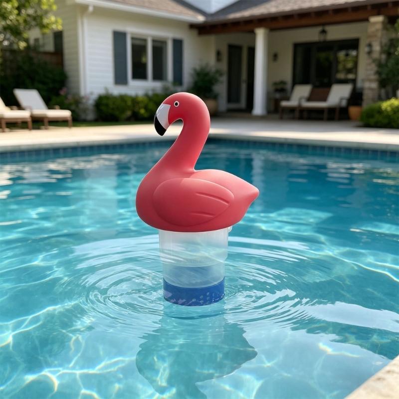Dispositivo galleggiante per pastiglie di cloro per piscina, 3 unità, costruito in ABS resistente, per la manutenzione dell'acqua