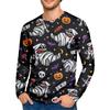 Halloween All Over Print T Shirt , Cute Pumpkin Graphic Tee for Women Men