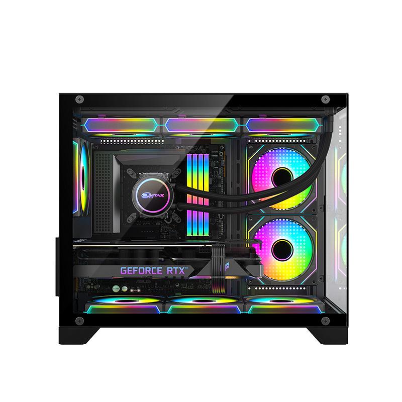 Panoramic Sea View 360 Water-Cooled Gaming Computer Case, M-ATX