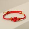 Lucky Red Mandala Bracelet: Hand-Woven Unisex Ancient Style Jewelry Gift