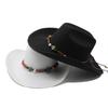 Big Brim Hemmed Woolen Hat Western Cowboy Top Hat Men'S And Women'S Couple Hat Ethnic Felt Hat