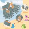 Kingsiely Baby Cute Dinosaur Perfect for Commuting To Outdoor Ages Gloves, Five-Finger Kids' Gloves, Design, Thick, Warm, Soft, School, Travel,
