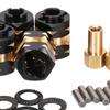 4Pcs Brass Wheels Hubs Aluminum Alloy Wheel Adaptor for Axial SCX24 Axi00001