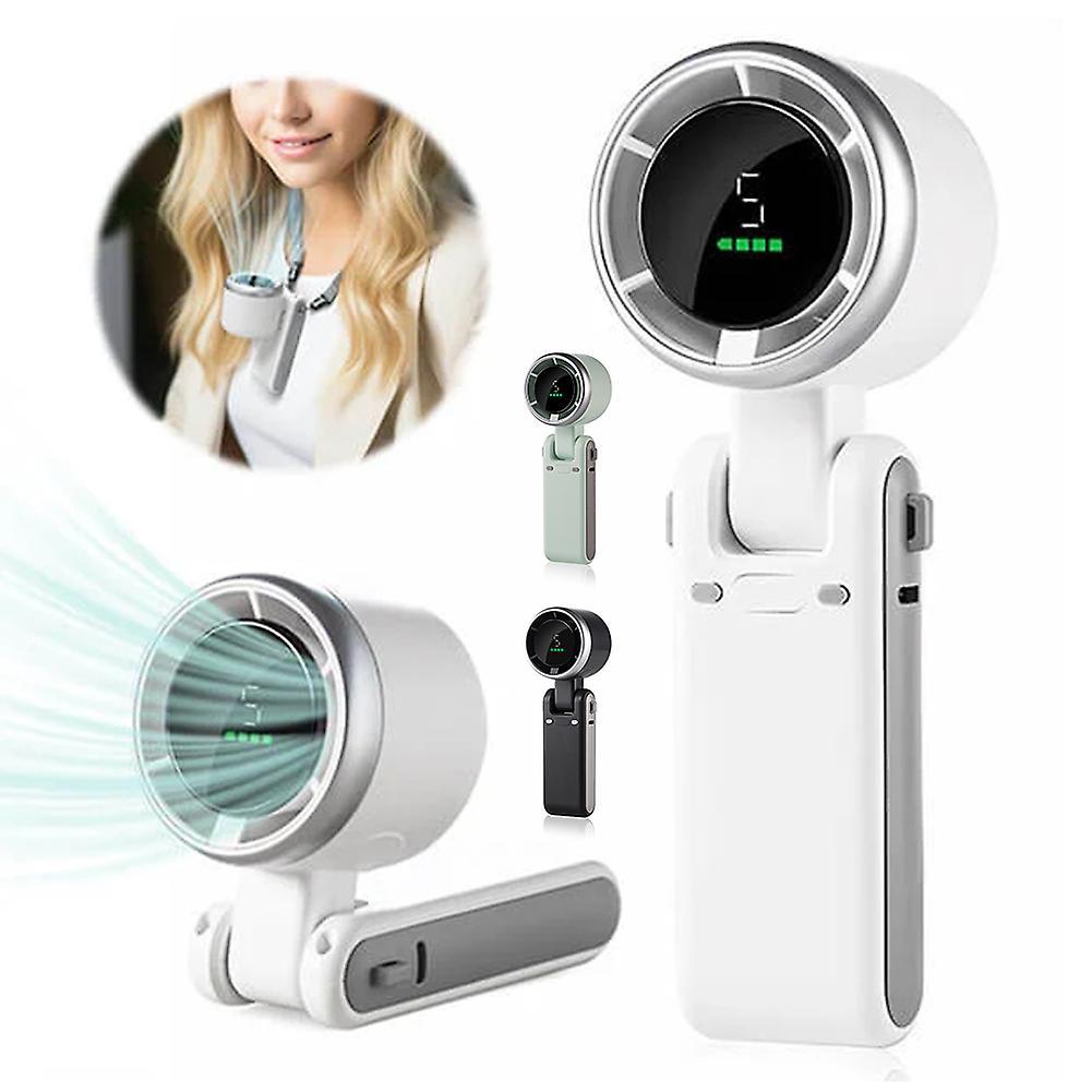 Turbines Handheld Small Fan 5 Gear Adjustables Low Noise Cold Fan for Hiking