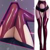 Sexy Four-sided Hollow Out Black Red Stockings Women Oil Sheen Thin Lingerie Summer Oil-like Stockings Seamless Party Wear