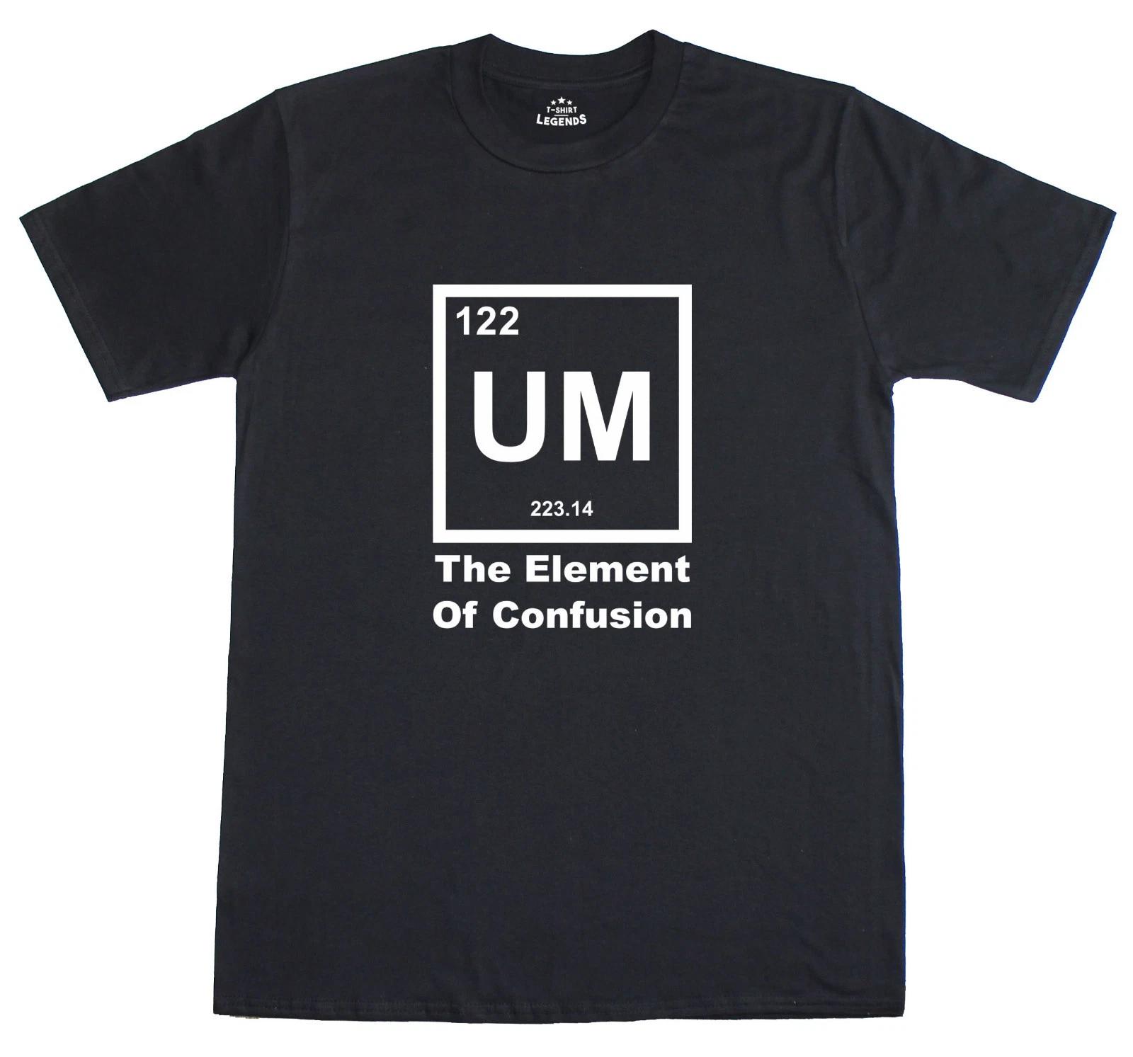 Мужская футболка UM The Element Of Confusion наука Гик Обычный крой S