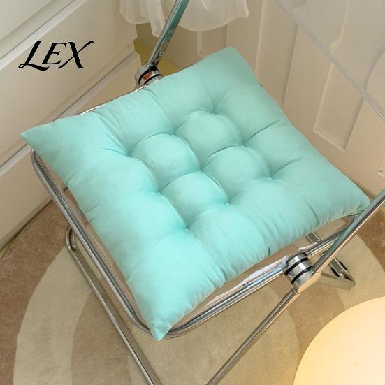 Car Seat Comfort Cushion Square Chair with Ties, Ultra Soft Office Cushion, 15.75"x15.75" Breathable Pad for Home Work All Seasons