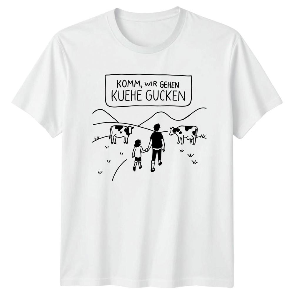 Komm Wir Gehen Kuehe Gucken TShirt Cow Watching Farming Gift For Him And Her S
