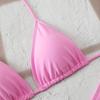 Solid Color Bikini Swimsuit Sexy Split Triangle Bag