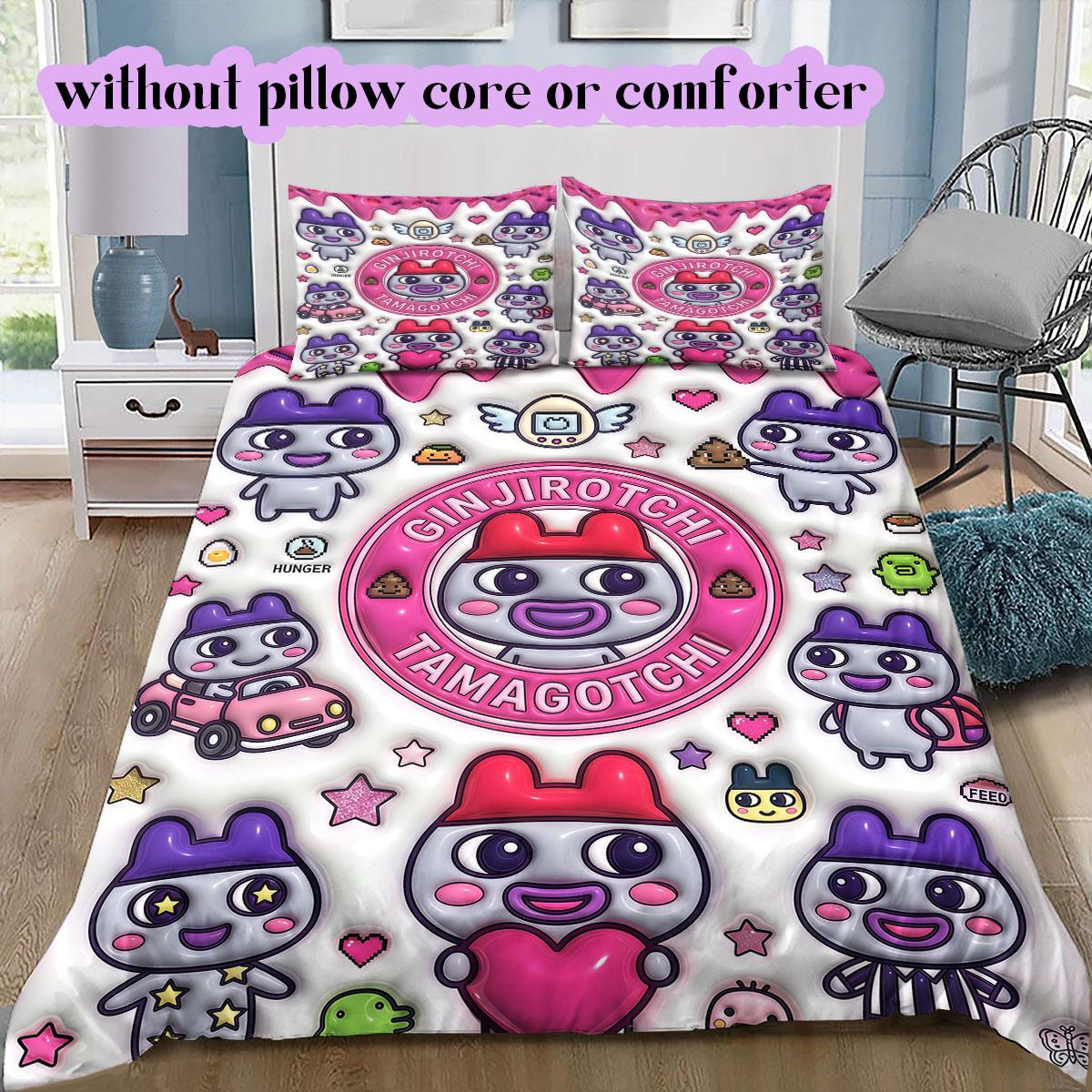 

Pixel Perfect Tamagotchi Printed Duvet Cover Bedding Set, Unique Design, Various Sizes 135x200cm