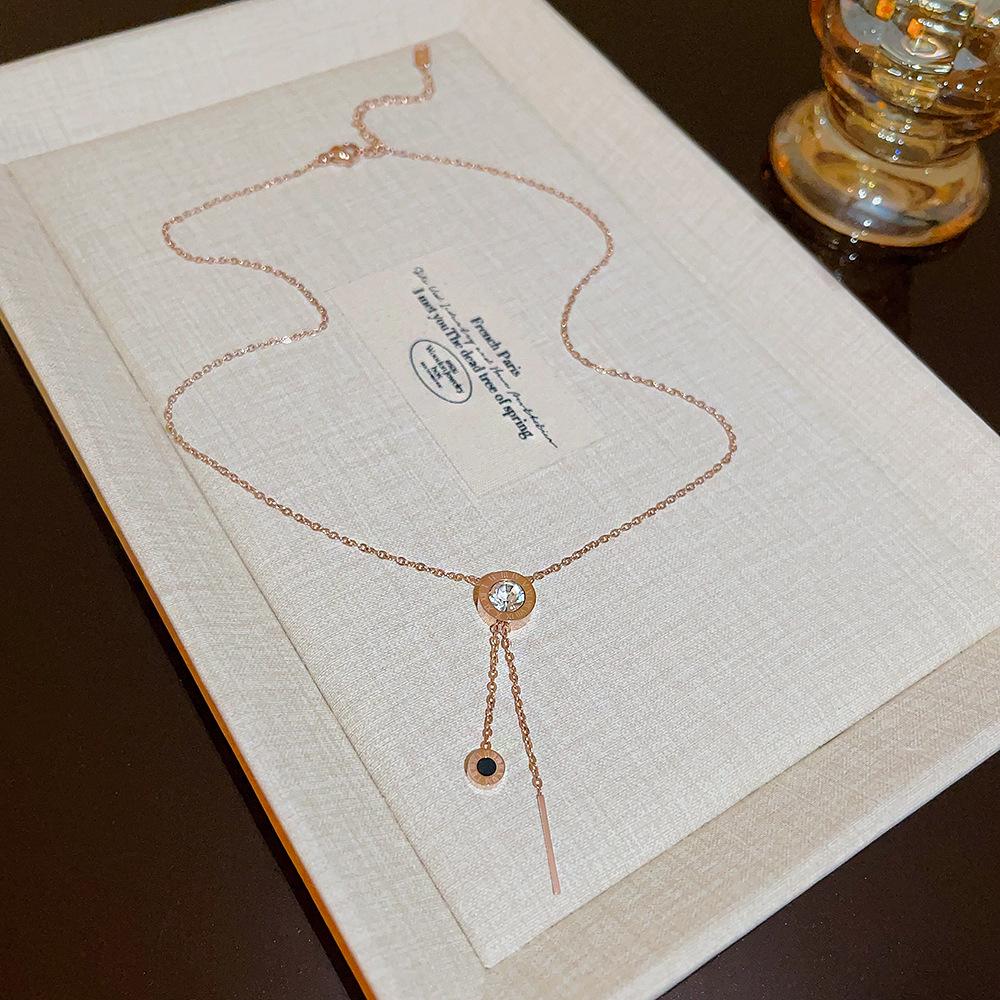Elegant Titanium Steel Necklace: Chic, Durable, Non-Fading Design for Women