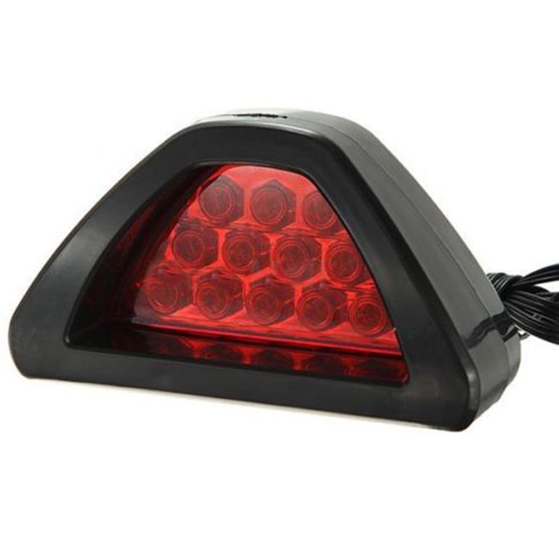 Universal F1 Style 12LED Red Car Third Rear Tail Brake Stop Safety Light Lamp