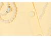 Versatile Slim Fit Knit Cardigan with Pearl Necklace - Spring/Autumn, Round Neck.