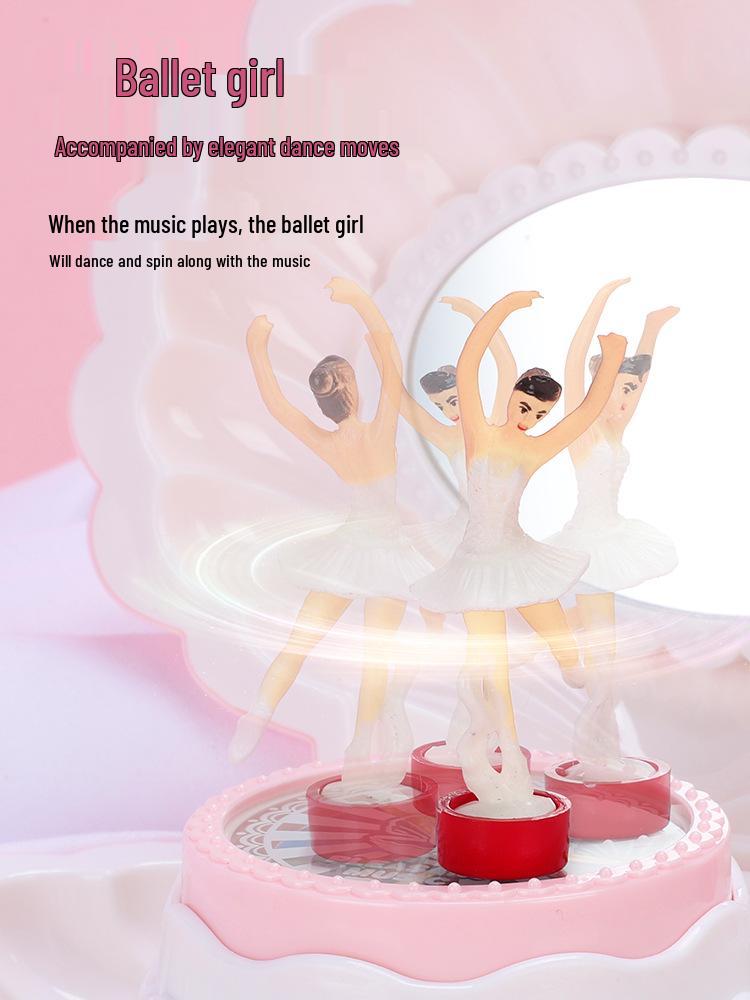 Little Girl Princess Ballet Music Box - Rotating Crystal Ball Birthday Gift for Children