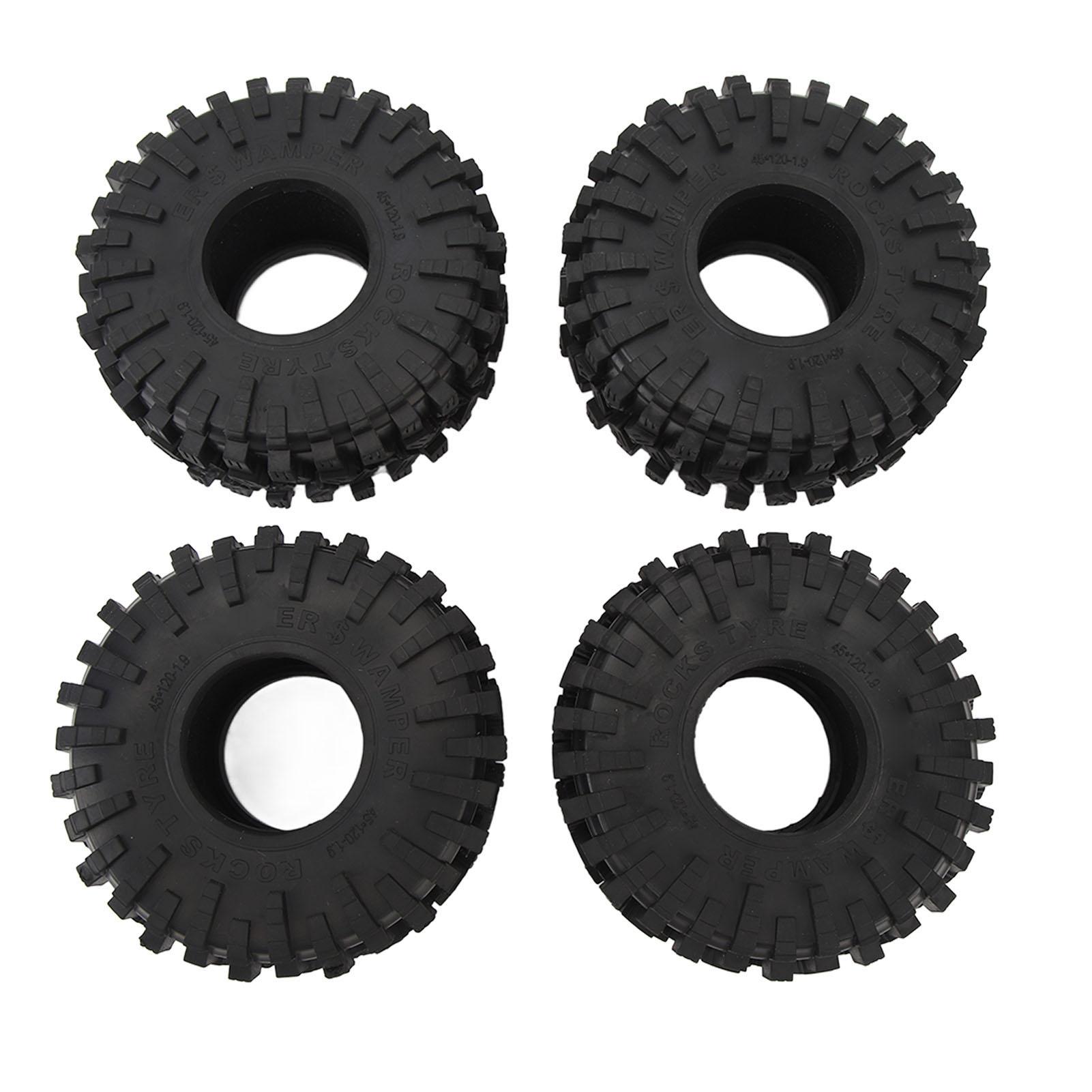 

4PCS 1.9in RC Tires Rubber Shock Absorption Slip Resistance Wheel Tyre for 1 10 Remote Control Crawler Car