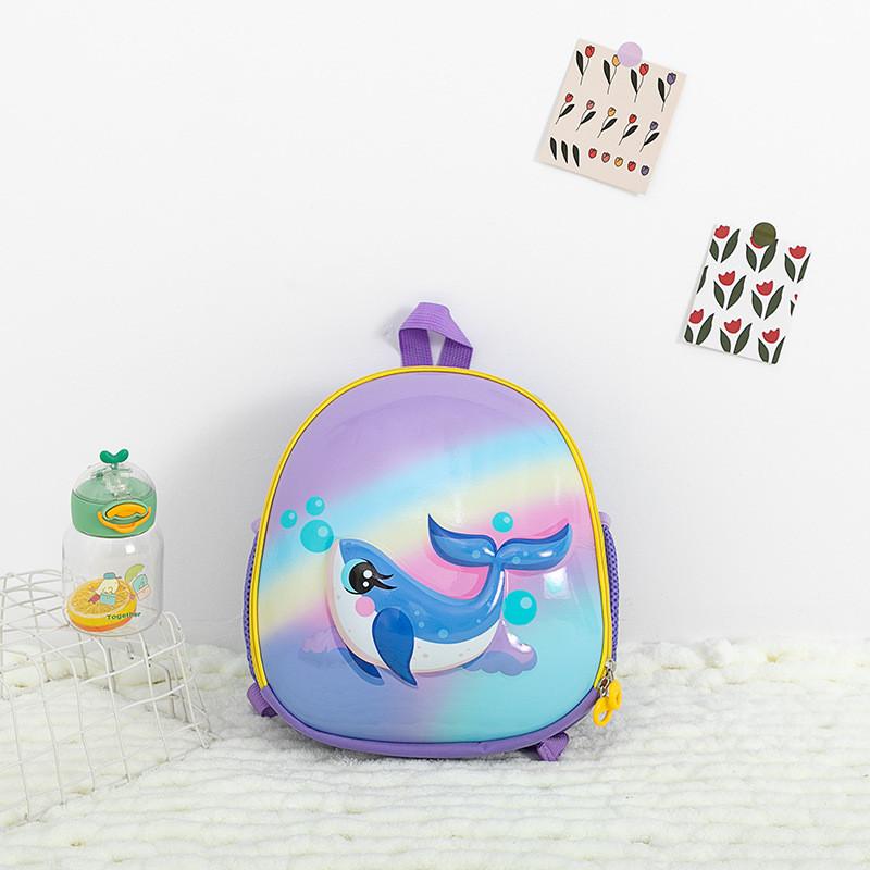 Adorable Cartoon Dolphin Preschool Backpack Lightweight For Boys And Girls Ages 3 To 6