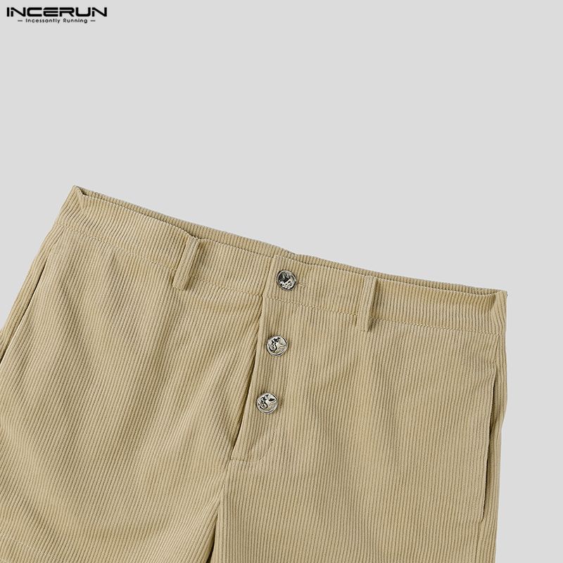 INCERUN Herren Reißverschluss Taille Textur Hausparty Clubwear Shorts Eng anliegende Minihose