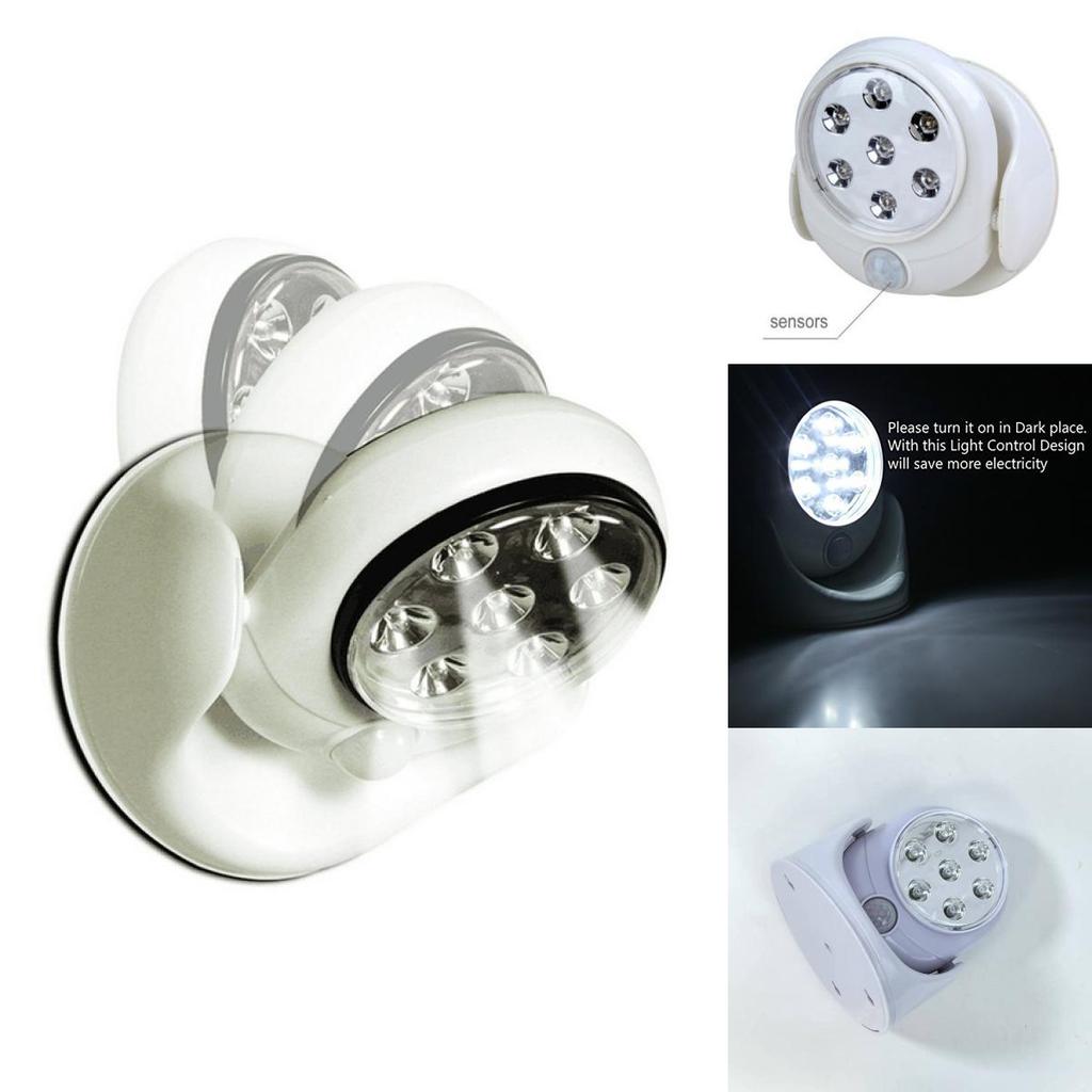 Human Body Sensor Night Light With 360 Degree Rotation For Hallway And Home Use