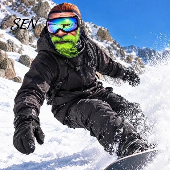 Head Protection Face Mask Funny Old Man Ski Mask, Full Neck Coverage Balaclava, Quick Drying Windproof Cover for Outdoor Cycling Sports Shield