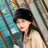 Women's Winter Hat Real Mink Fur Hat Hot Winter Hat Women's Fashion Warm Beret Women's Solid Color Adult Hood