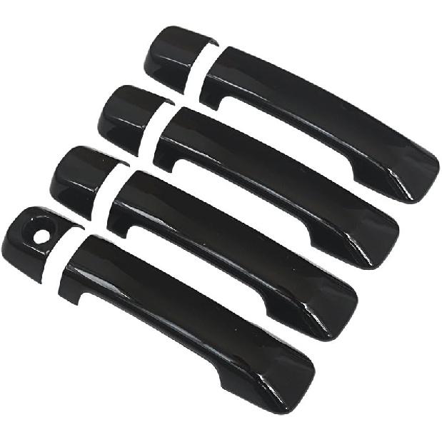 

NINTE for 2007-2020 Toyota Tundra & Sequoia Gloss Black Top Half Mirror Covers (NOT The Replacement) 4 Door Handle Covers