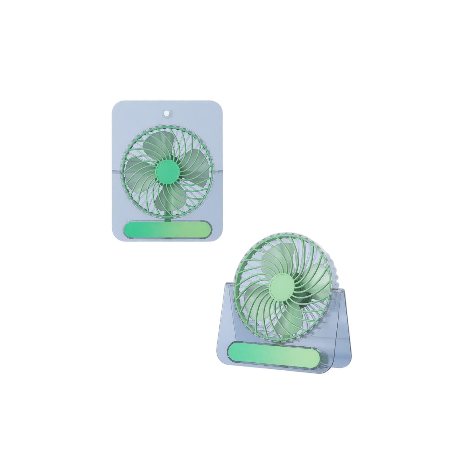 

Portable Foldable Desk Fan USB Rechargeable Digital Display Small Fan Compact Design for Office Home Travel Use one size зелёный