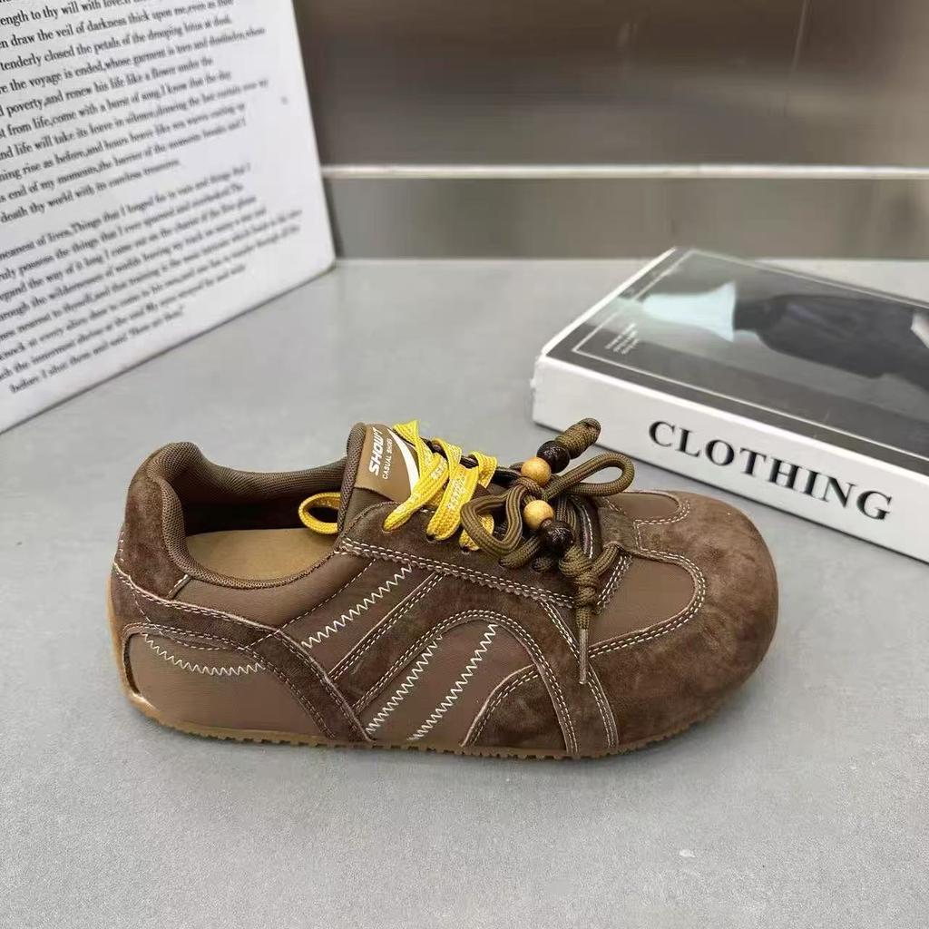 Yueyu's new versatile inner height-increasing ugly cute German training shoes for women's 2025 autumn new two-color shoelaces casual Forrest Gump shoe