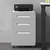Mobile Filing Cabinet with Lockable Drawers for Office and Printer Storage