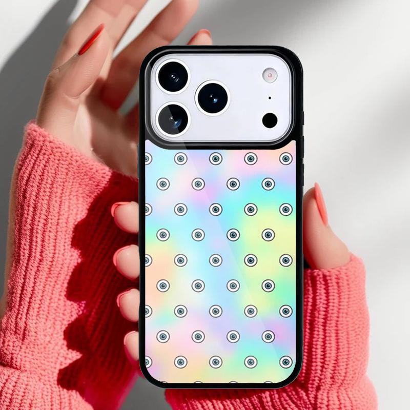 CRAZY EYEBALL PATTERN Phone Case for iPhone 17 16 15 14 13 Pro Max Back Cover for 12 11 Pro Coque