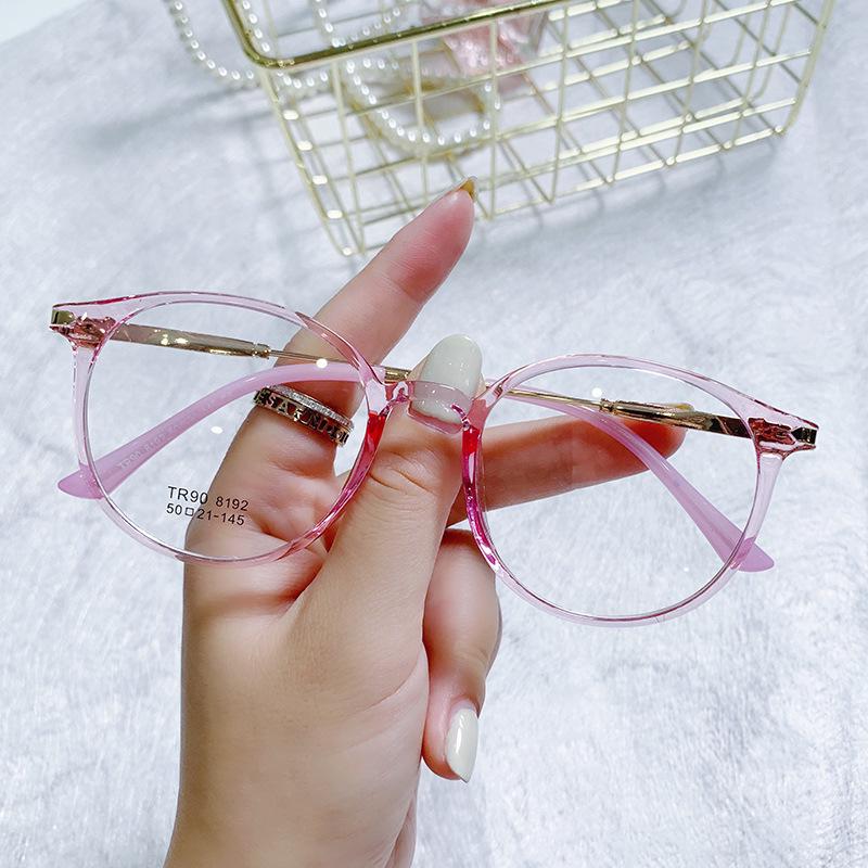 Ultra-light TR90 Retro Oval Anti-Blue Light Glasses Frames for Men & Women Non-prescription Anti-blue Light