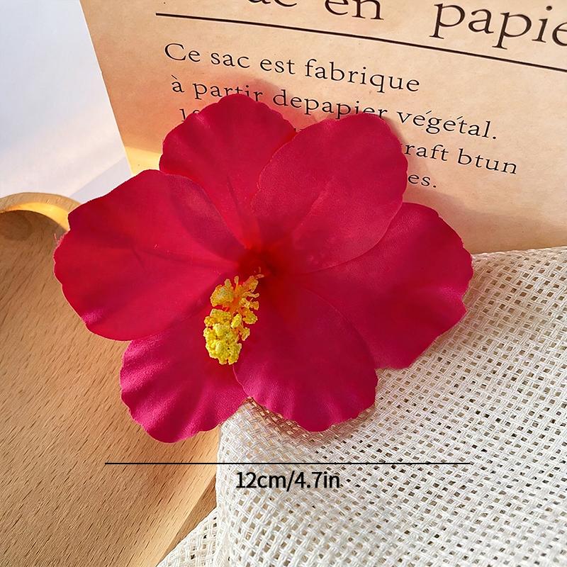 Plumeria Hibiscus Flower Hair Clip Hawaiian Flower Side Bangs Clip For Women Seaside Beach Hibiscus Flower Hairpin Headband