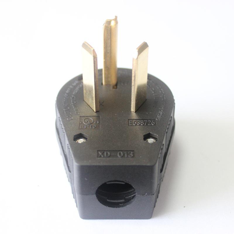 XIONGDA NEMA 10-30P 30A 125-250V Industrial Three-Hole Plug