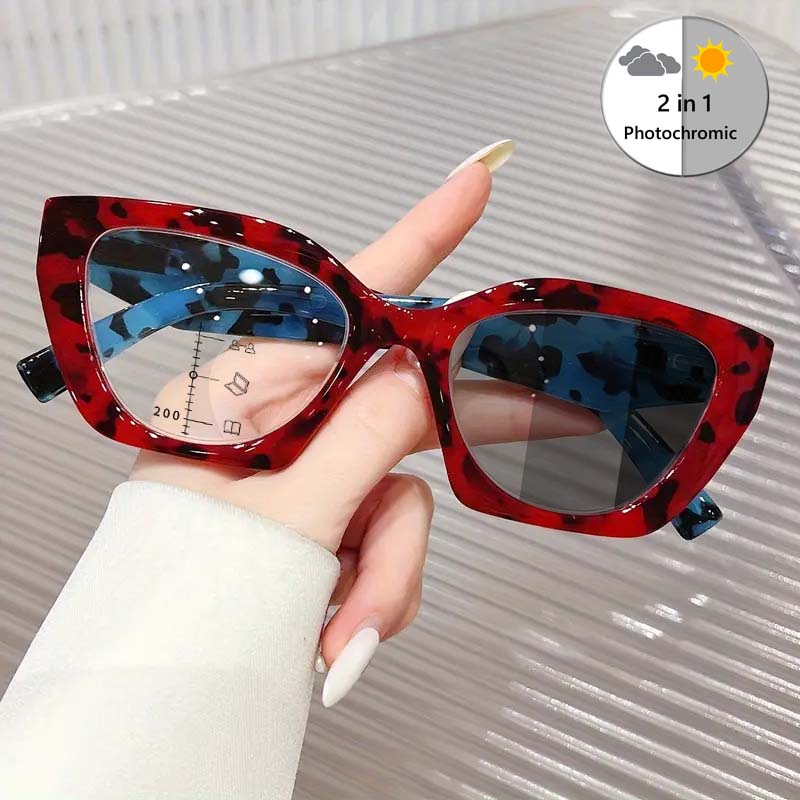 Smart Pochromic Sunglasses for Reading Glasses Vintage Progressive Multifocal Presbyopia Eyewear Finished Bifocal Eyeglasses