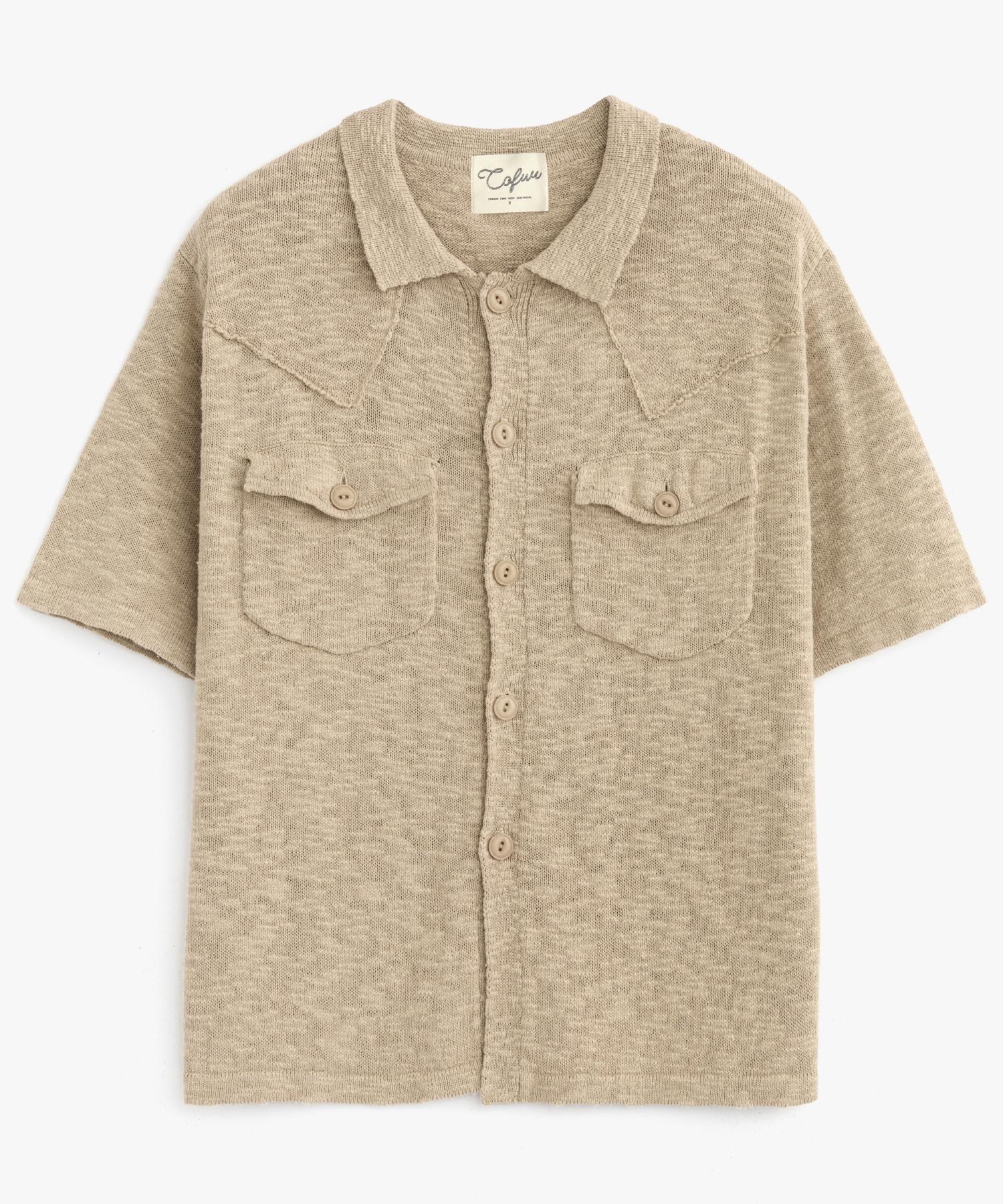Kofwi Shade Knit Trucker Jacket Beige Beige/2(M)