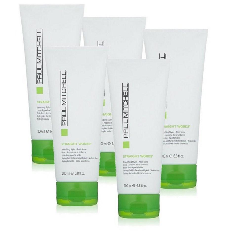 Paul Mitchell Straight Works Hair Smoothing Shine Gel 200ml 5 pcs