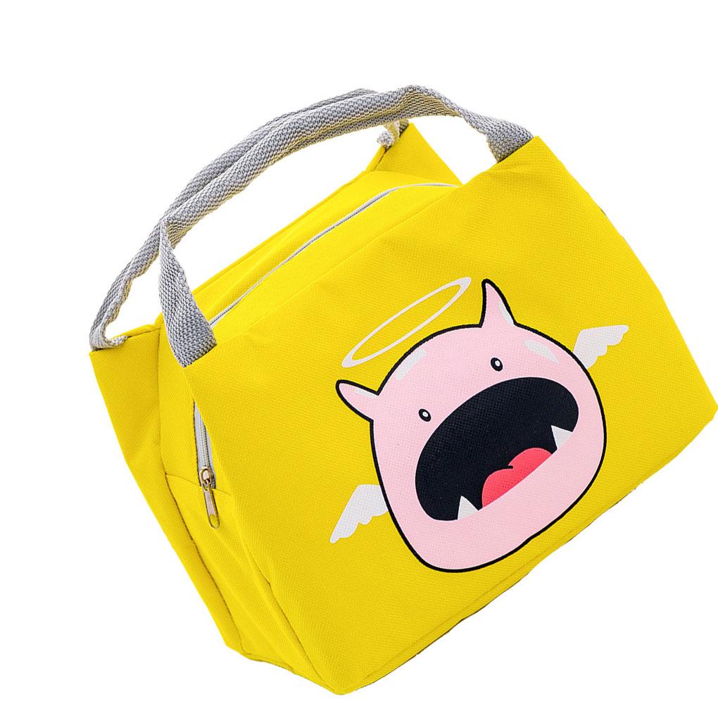 Cartoon Lunch Bag Reusable Picnic Lunch Pouch Tote Meal Bag Ice Pack Kids Adult