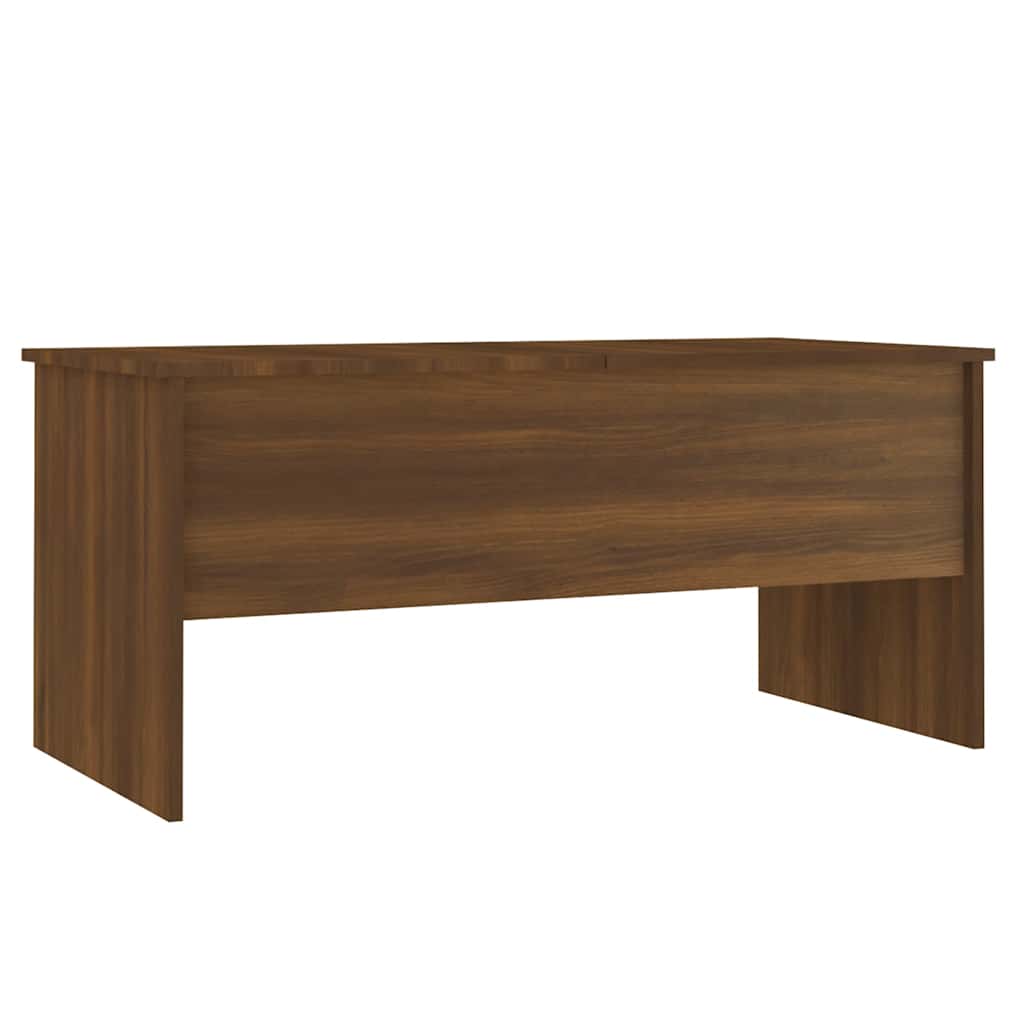 Coffee Table Brown Oak Look 102 X 50.5 X 46.5 Cm Engineered Wood