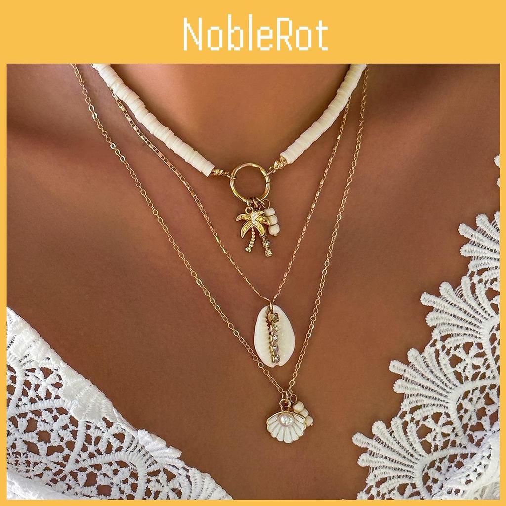 Eye-catching Alloys And Soft Clay Seashell Necklace For Fashionable Beach Vacations
